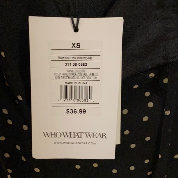NWT Who What Wear Target Polka Dot Dress Sz XS - Picture 10 of 16